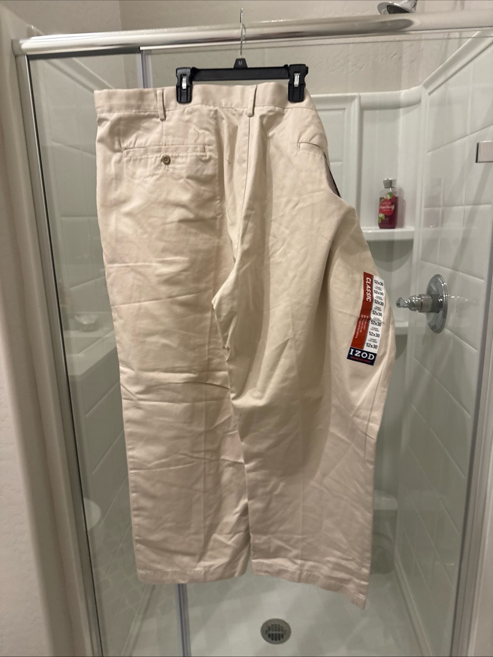 IZOD Men's Cream Classic Fit Chino Pants
